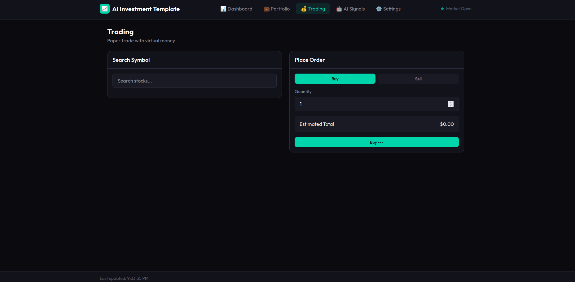 AI investment tracker preview