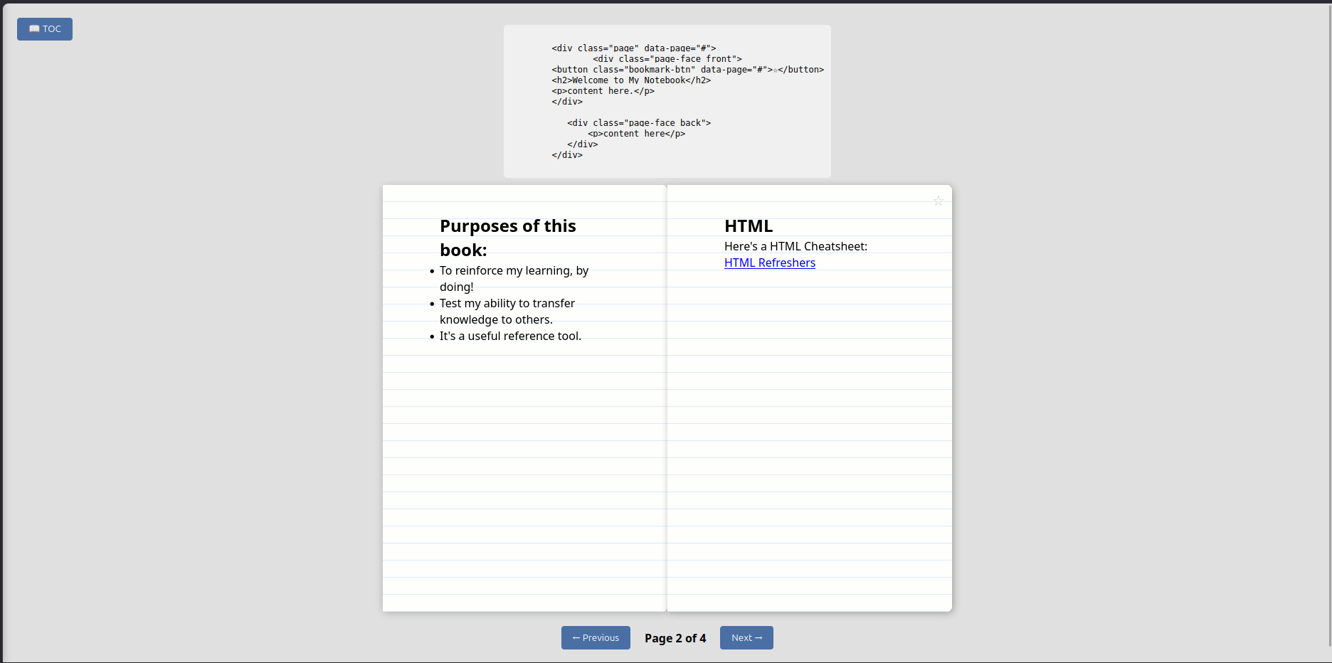 Web Dev Notebook preview